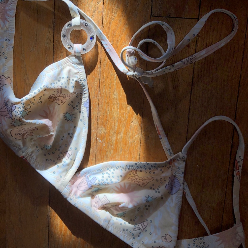 NWWOT Morgan Lane Evie Mushroom Print Bikini Top